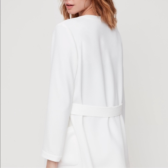 Aritzia | Little Moon Poppy Robe Open Front Jacket White Size Small - Picture 3 of 10